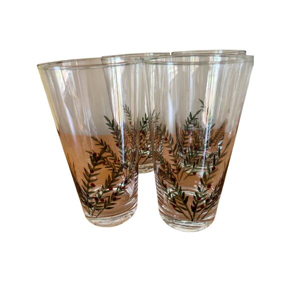 Vintage Winterberry Tumbler Drinking Glasses (16 ounces) Set of 4 - Picture 5 of 5